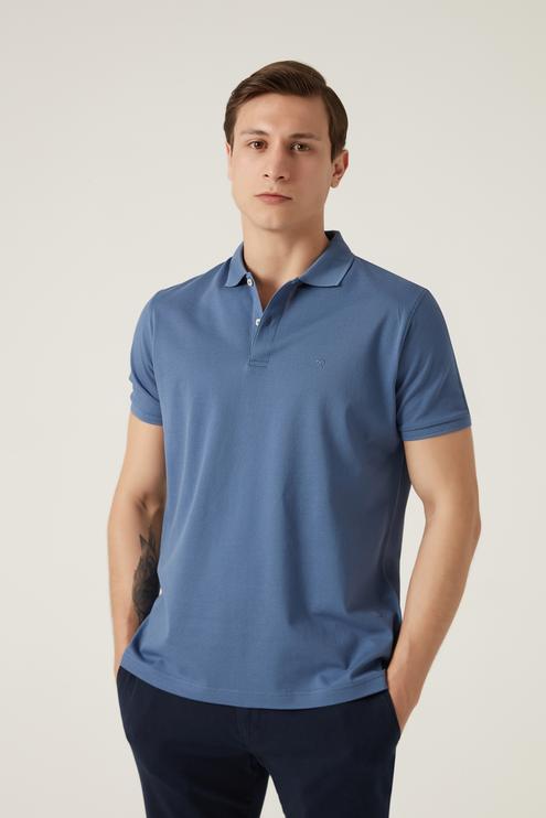 Damat Mavi %100 Pamuk T-Shirt - 8682365191214 | Damat Tween