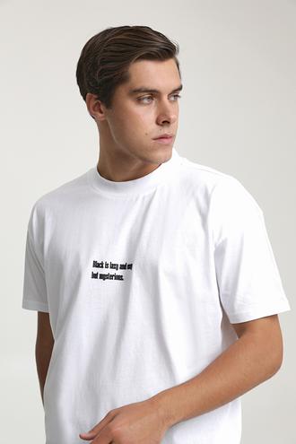 Twn Slim Fit Beyaz Baskılı T-Shirt - 8683219012099 | D'S Damat