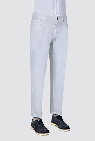 Ds Damat Slim Fit Beyaz Düz Chino Pantolon - 8681494406190 | D'S Damat