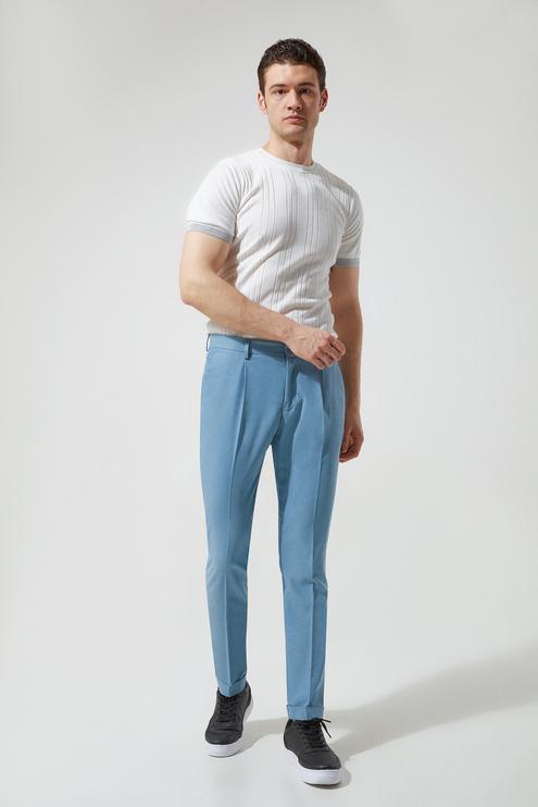 Tween Slim Fit Açık Mavi Kumaş Pantolon - 8682365145880 | Damat Tween