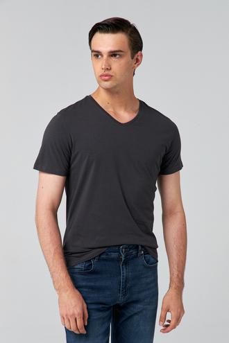 Ds Damat Slim Fit Antrasit T-Shirt - 8682445085990 | D'S Damat