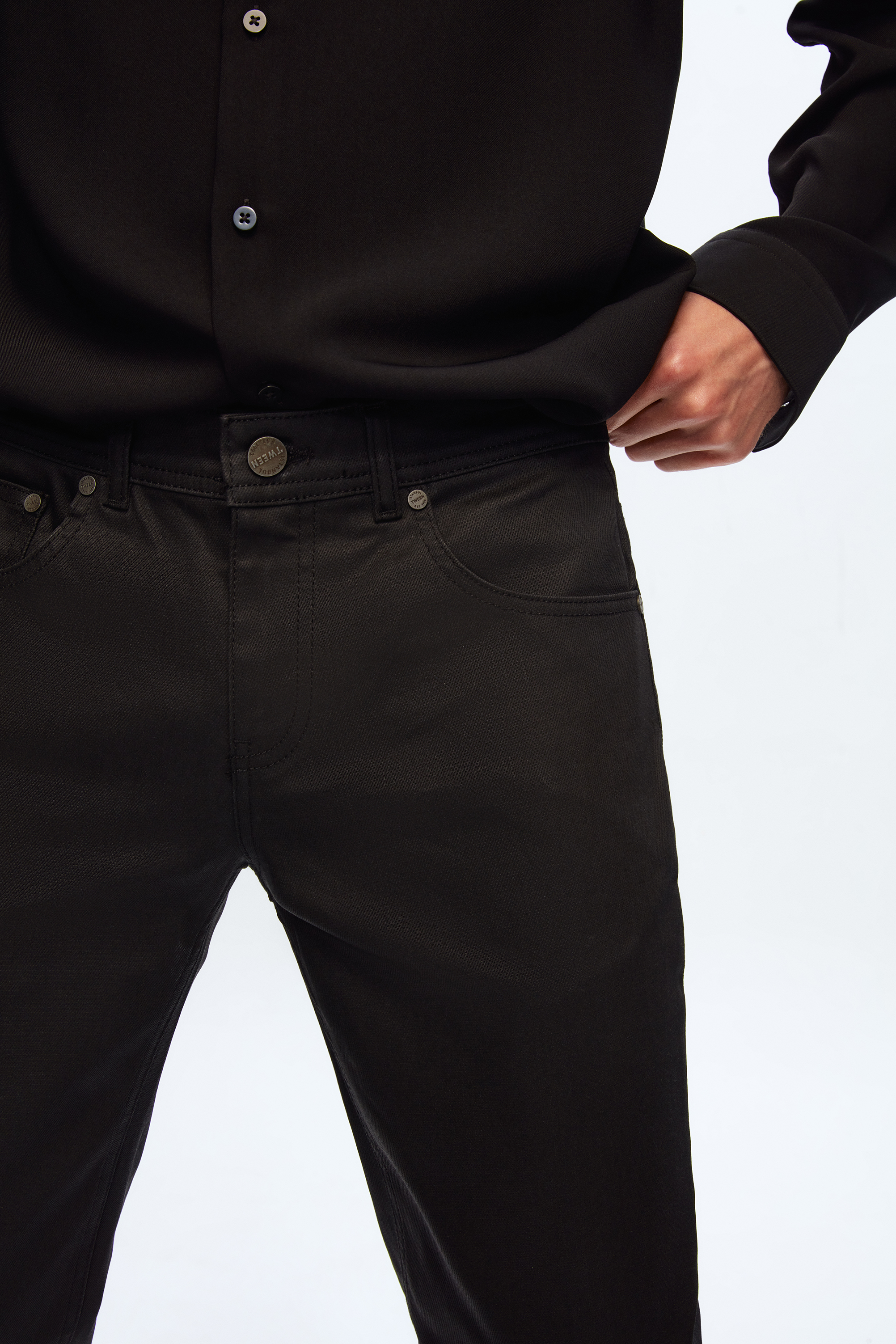 Damat Tween Tween Super Slim Fit Siyah Denim Pantolon. 3
