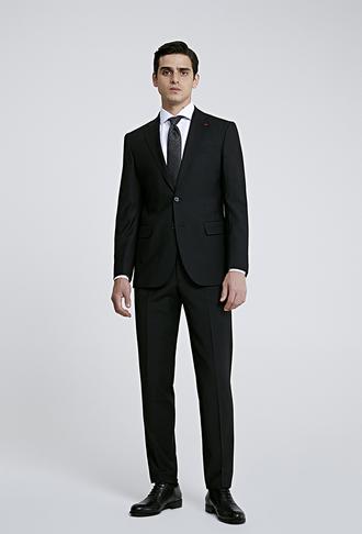 Ds Damat Slim Fit Siyah Düz Takım Elbise - 8683218370084 | D'S Damat