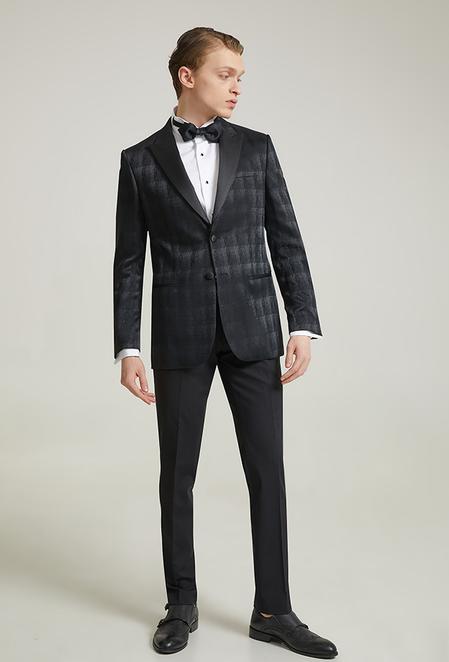 Ds Damat Slim Fit Lacivert Eksantirik Damatlık & Smokin Takim Elbise - 8683219101571 | D'S Damat