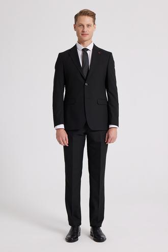 Ds Damat Slim Fit Siyah Düz Takim Elbise - 8682060660725 | D'S Damat