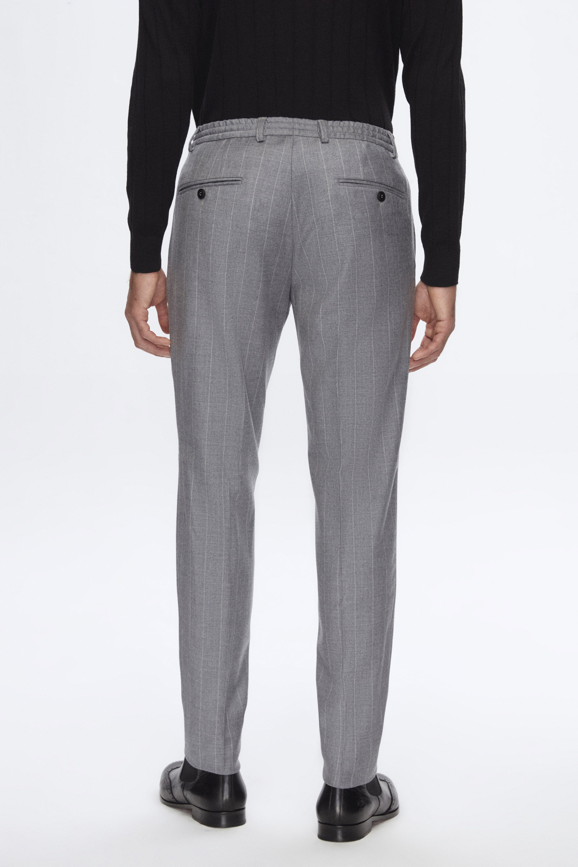 Damat Tween Damat Regular Fit Gri %100 Yün Chino Pantolon. 5