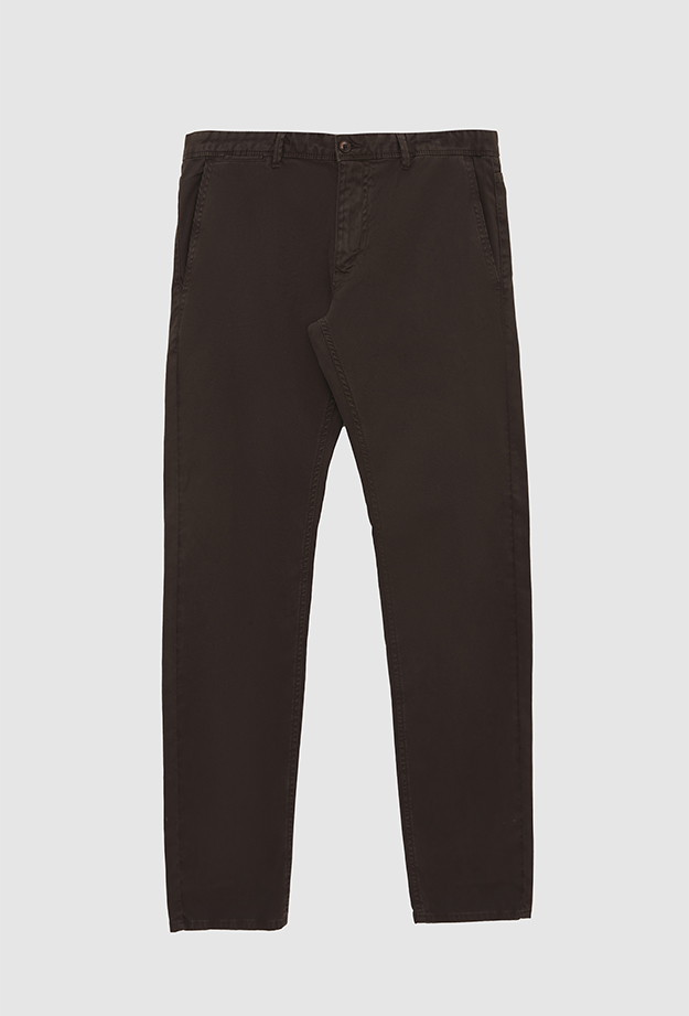 Damat Tween Damat Slim Fit Kahverengi Düz Chino Pantolon. 6