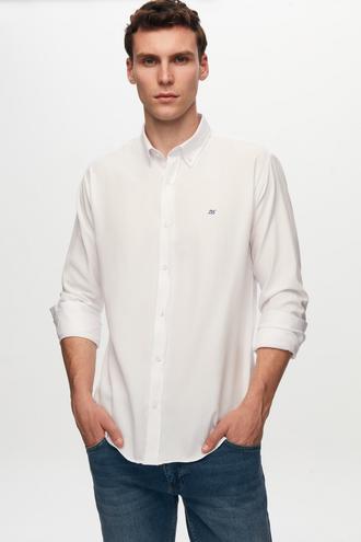 Ds Damat Slim Fit Beyaz Oxford Gömlek - 8682445130317 | D'S Damat