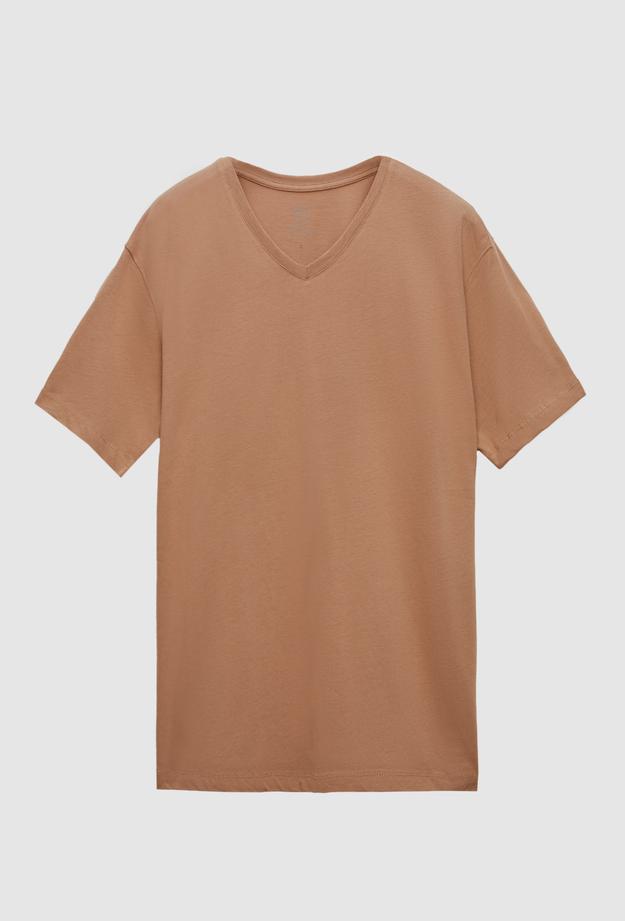 Ds Damat Slim Fit Vizon %100 Pamuk T-Shirt